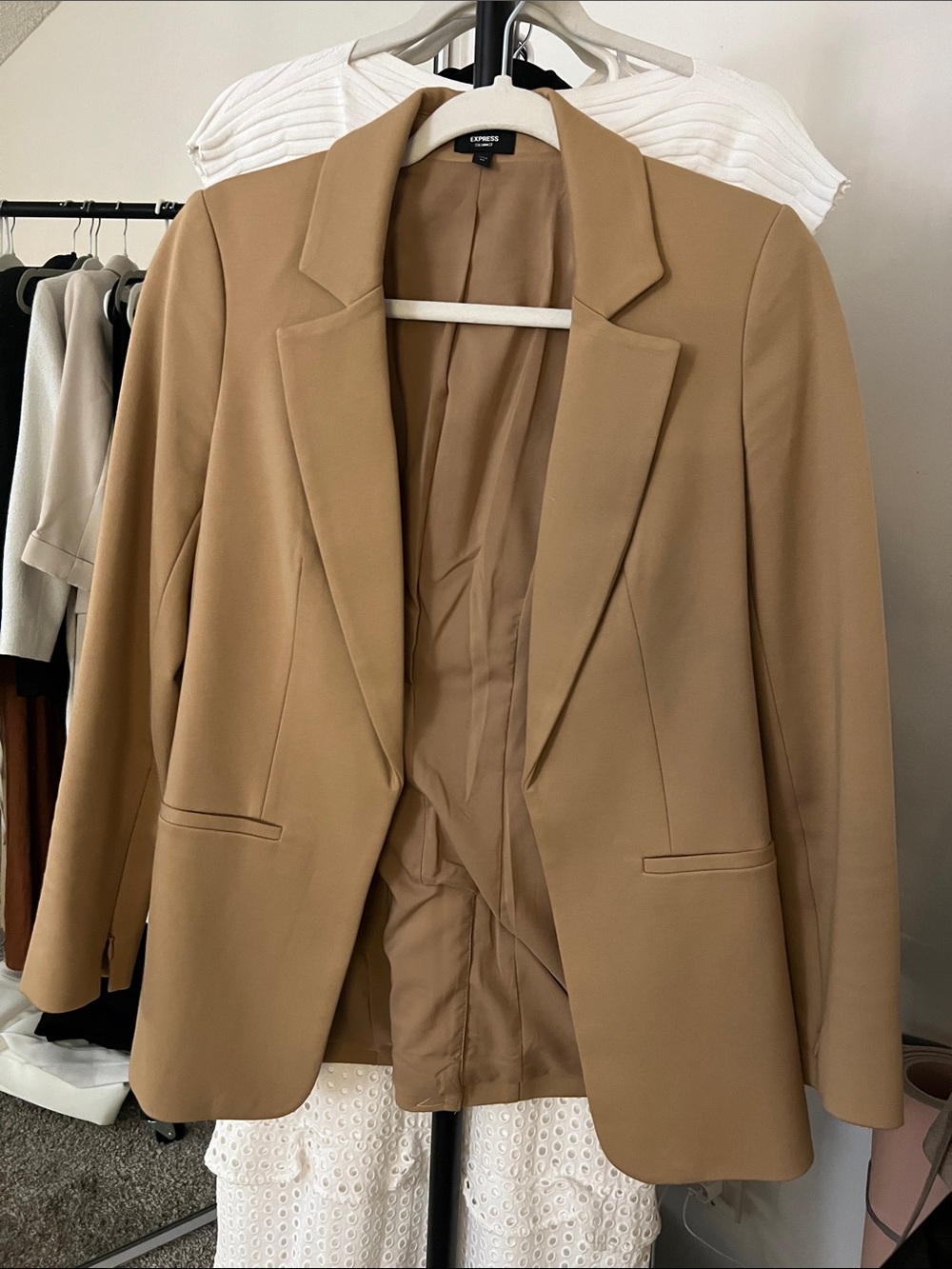 Express Camel-Tan Women's Blazer Jacket